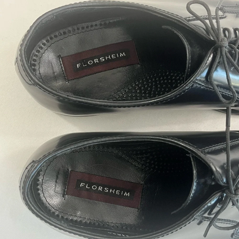 Florsheim 11 Wide Lexington Black Oxford Classic Dress Shoes 17079-01 - Picture 6 of 11